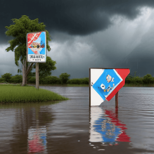 Illustration of Flood warning in place for Fiji: Fiji Met