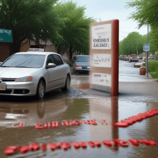 Illustration of Floods major issue in town