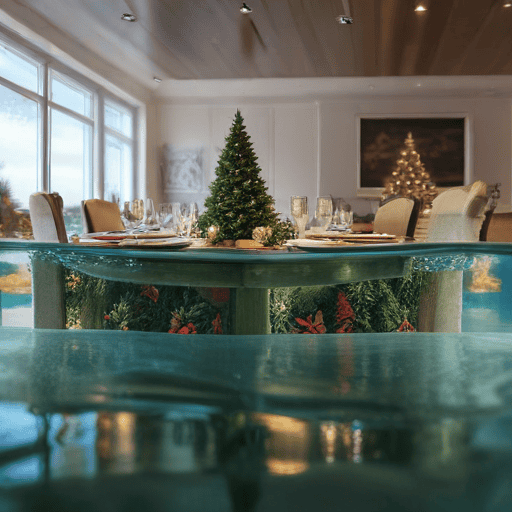 Illustration of Floodwaters end Taylor’s family lunch