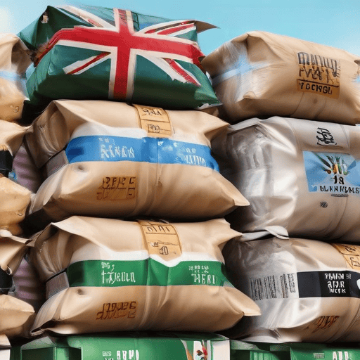 Illustration of Food rations distributed to 61 families in evacuation centres