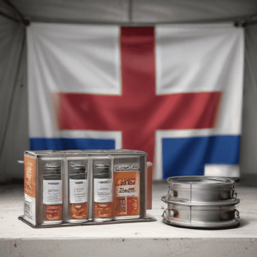 Illustration of Food rations distributed to 61 families in evacuation centres