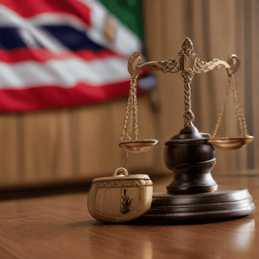 Illustration of Former RFMF accounts officer and wife fronts court