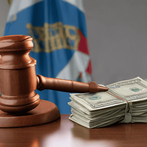 Illustration of Former RFMF accounts officer & wife front court