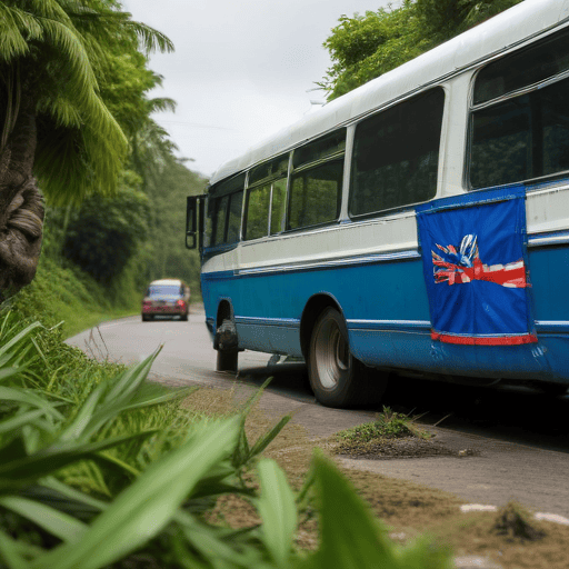 Illustration of Four-Wheel Vehicle Rams Bus, 18 Injured