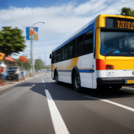 Illustration of Four-Wheel Vehicle Rams Bus, 18 Injured