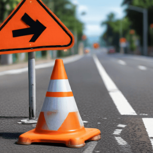 Illustration of Four lanes to ease traffic congestion