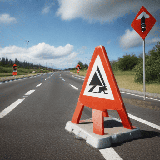 Illustration of Four lanes to ease traffic congestion