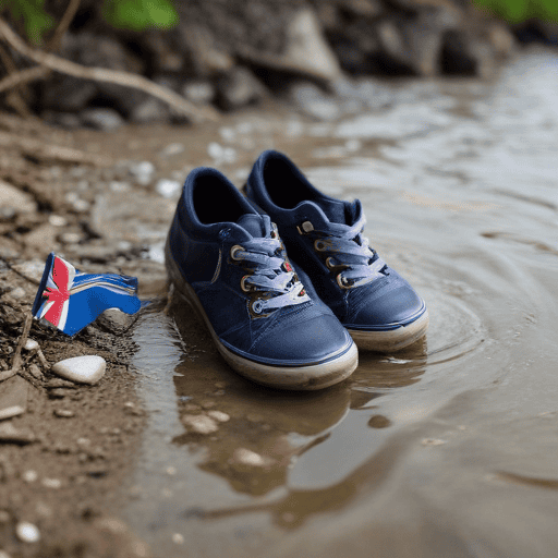 Illustration of Girl, 5, swept away by strong river currents