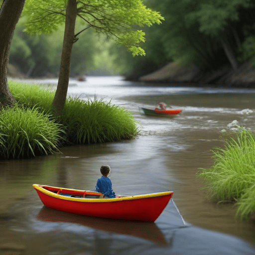 Illustration of Girl, 5, swept away by strong river currents