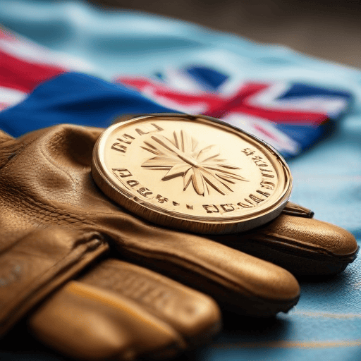 Illustration of Gold Medallist Acknowledges Elderly Parents