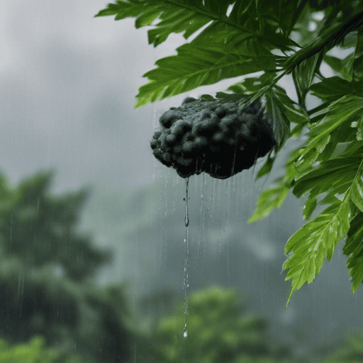 Illustration of Heavy rain alert for parts of Fiji