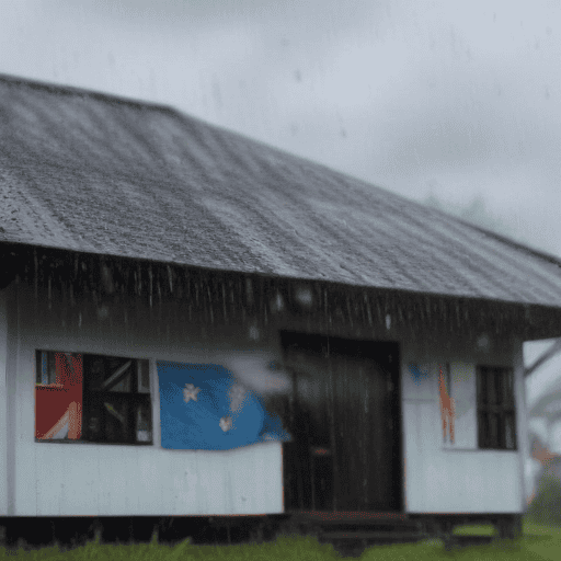 Illustration of Heavy rain alert for parts of Fiji