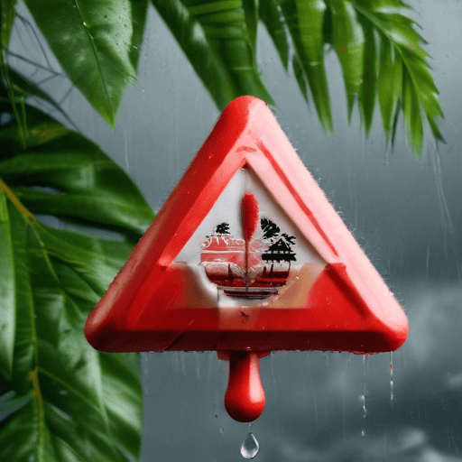 Illustration of Heavy rain warning across the country