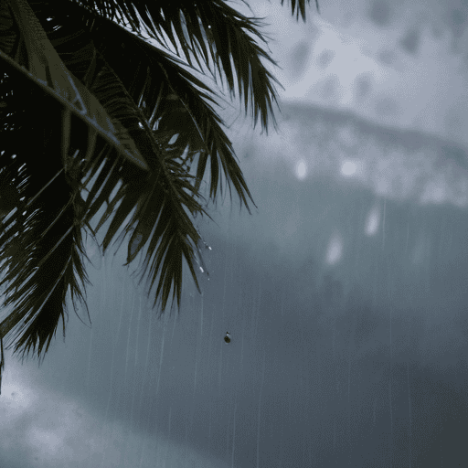 Illustration of Heavy rain warning for Fiji Group