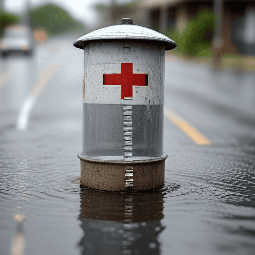 Illustration of Heavy rain warning for Fiji Group