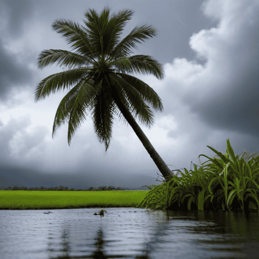 Illustration of Heavy rain warning for Fiji Group