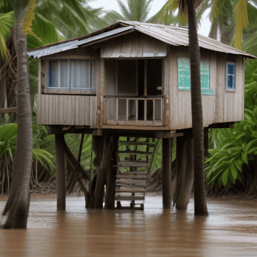 Illustration of High tide at 3pm today could worsen flooding