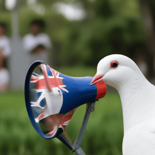 Illustration of Hundreds march for human rights
