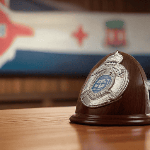 Illustration of Incoming Police Commissioner Welcomed by Acting Chief