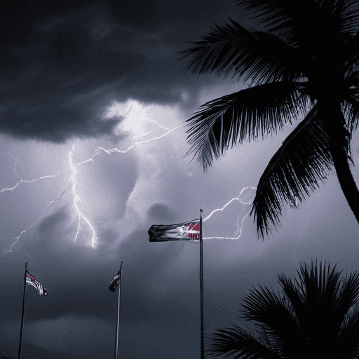 Illustration of Low pressure system, thunderstorm warnings