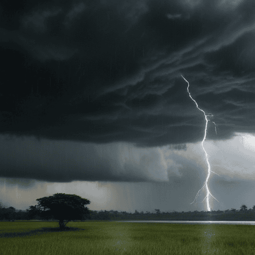 Illustration of Low trough triggers heavy rain alert for Fiji