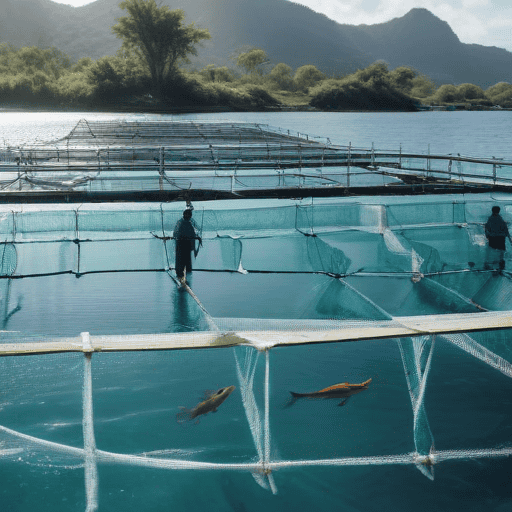 Illustration of Minister visits potential aquaculture sites in Kadavu