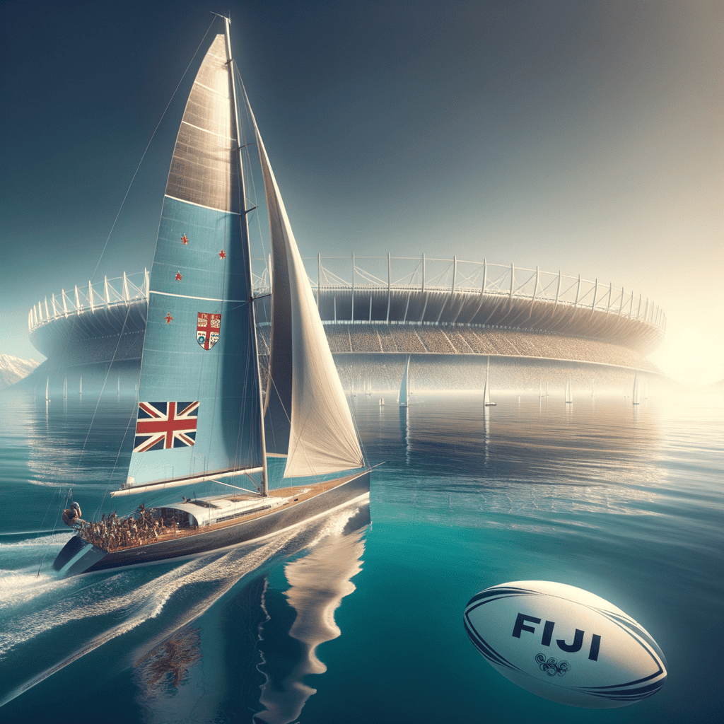 Illustration of Morgan inspired by Fiji rugby 7s gold