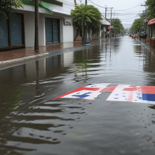 Illustration of Move to higher ground, people in flood areas urged