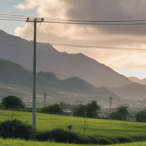 Illustration of New 132,000 volts powerline for Northwest Viti Levu