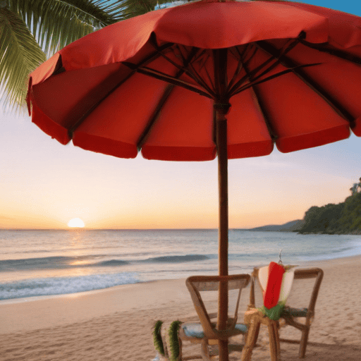 Illustration of New Year with beach gatherings and road trips