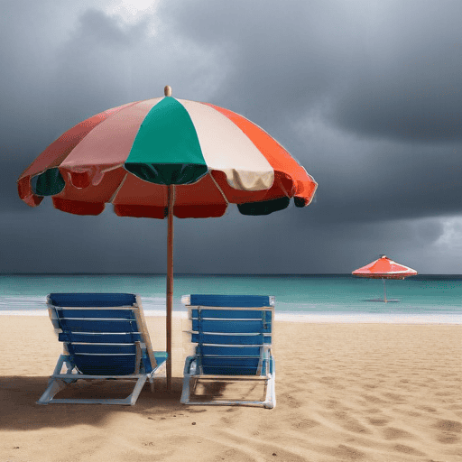 Illustration of New Year with beach gatherings and road trips