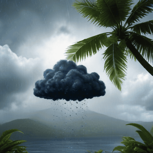 Illustration of North Braces for Rain, Flood