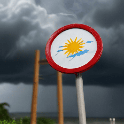 Illustration of North Braces for Rain, Flood