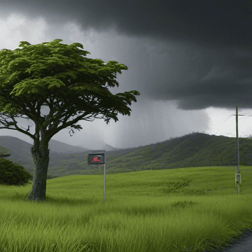 Illustration of North Braces for Rain, Flood