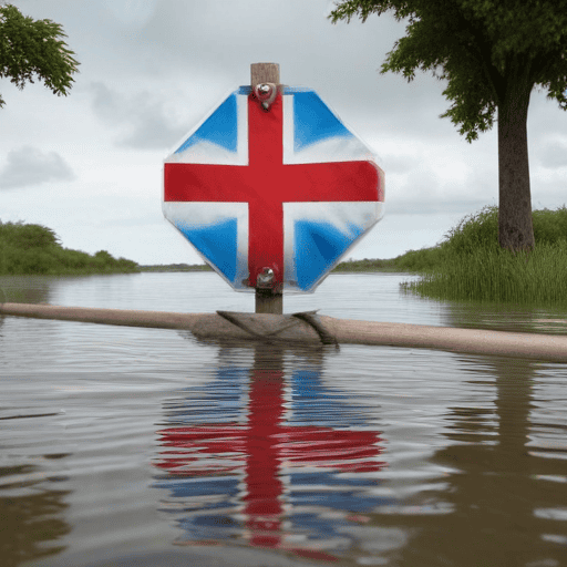 Illustration of Northern Division Roads closed due to flooding