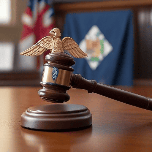 Illustration of Officer charged for assault, in Court