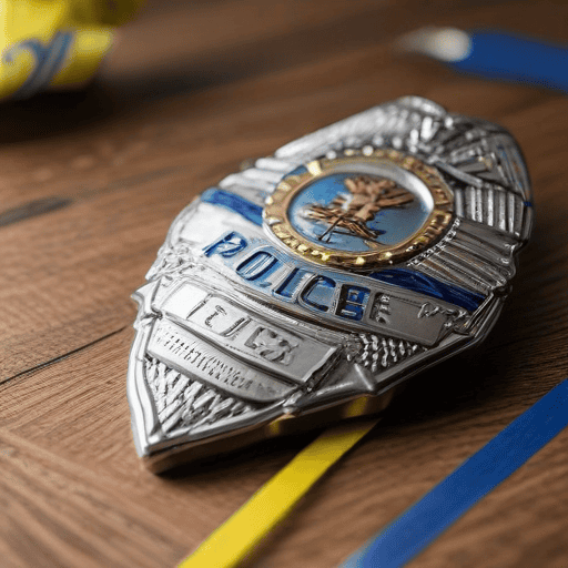 Illustration of Officer charged for assault, in Court