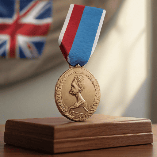 Illustration of Officers honored with Long Service, Good Conduct medals