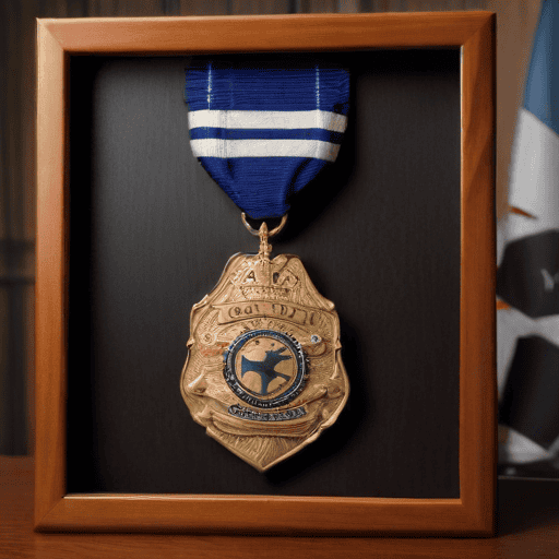 Illustration of Officers honored with Long Service, Good Conduct medals