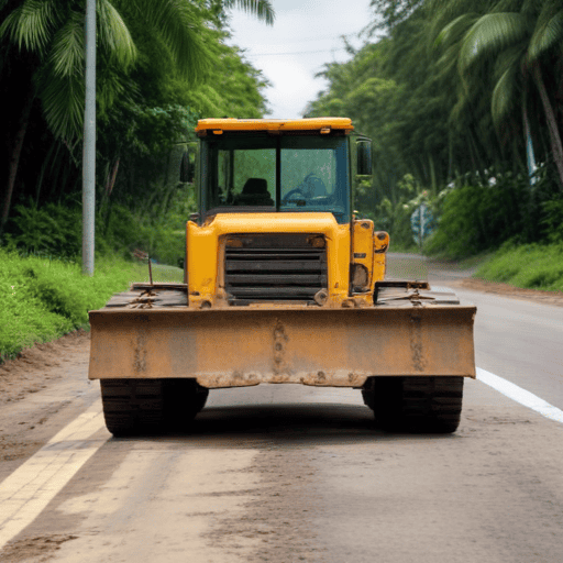 Illustration of PWD owned heavy machinery now in use around Fiji