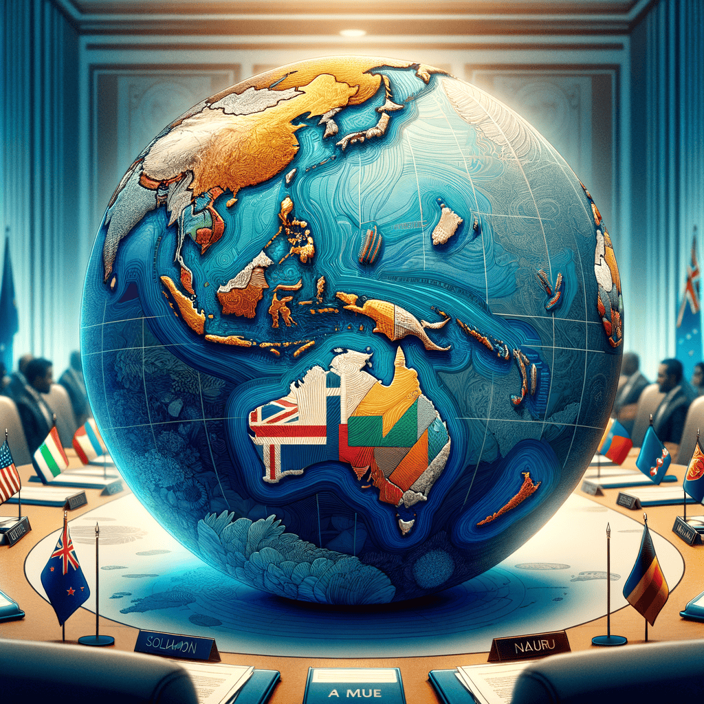 Illustration of Pacific competition | Winston Peters leads political delegation to Solomon Islands, Nauru and Niue