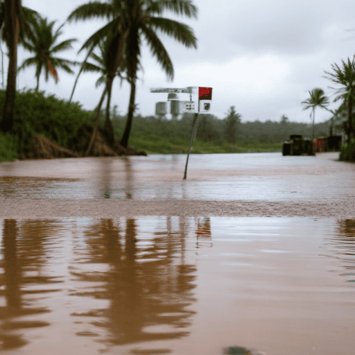 Illustration of Parts of Sigatoka town flooded, flood alert issued for Central and Eastern divisions