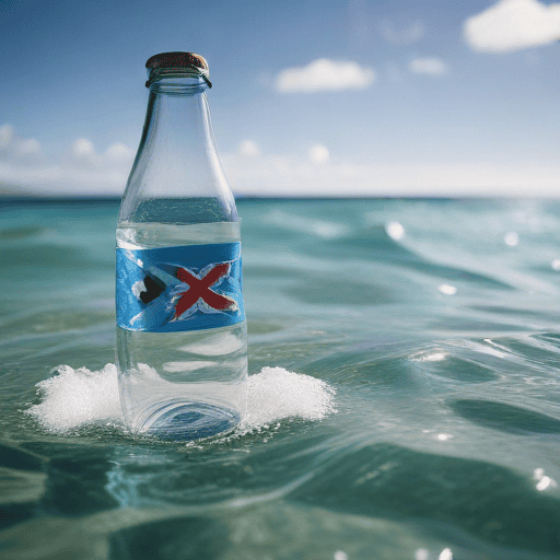 Illustration of Plastic wastes threat ocean