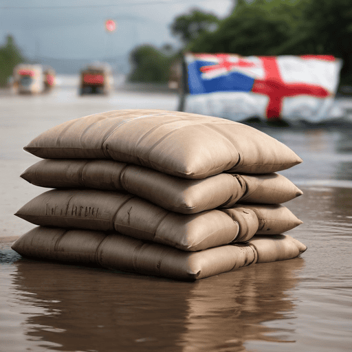 Illustration of Prasad visits flood affected areas in West