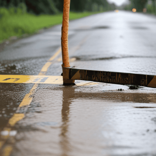 Illustration of Prasad visits flood affected areas in West