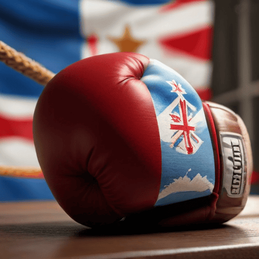Illustration of Qiokata triumphs in 70kg youth boxing category