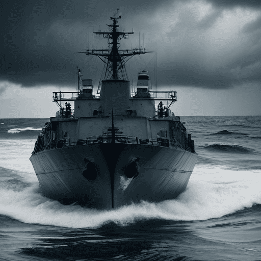 Illustration of RFNS Timo Sustains Damages During Docking