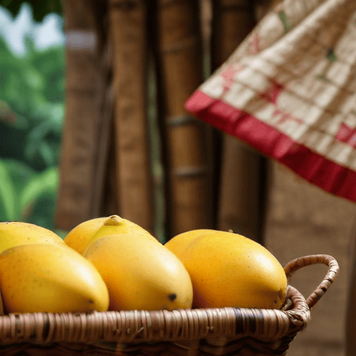 Illustration of Rain or shine, Western women brave weather to sell mangoes