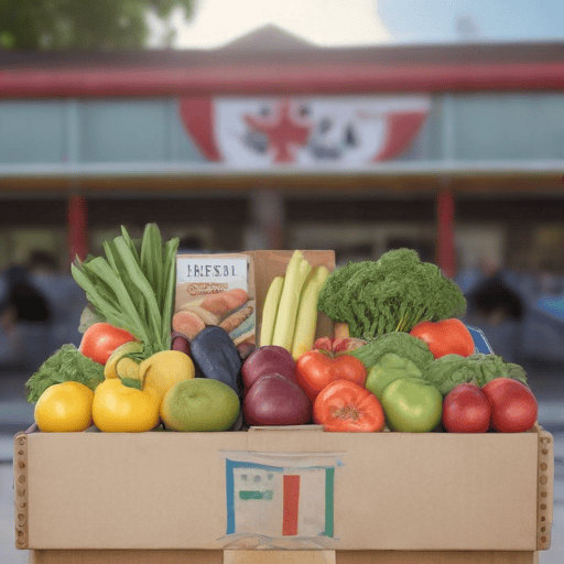 Illustration of Ration distribution underway in affected areas