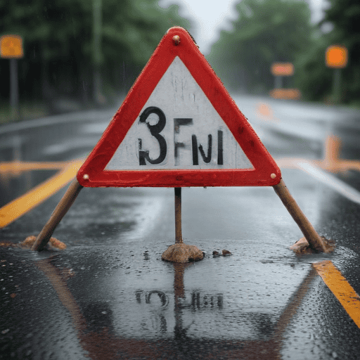 Illustration of Road users urged to be vigilant during wet season